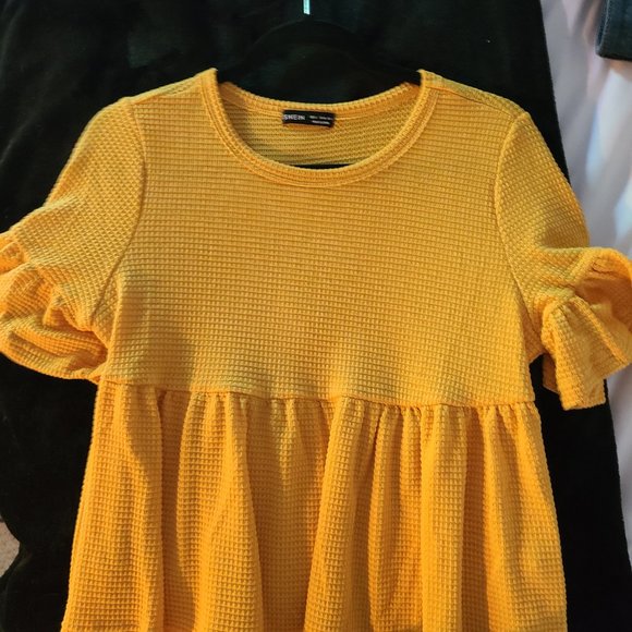 Yellow SHEIN Babydoll Top - Picture 2 of 3
